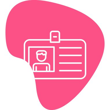 Kimlik kartı web simgesi, vektör illüstrasyonu