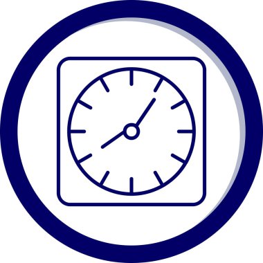 Duvar saati. Web simgesi basit illüstrasyon