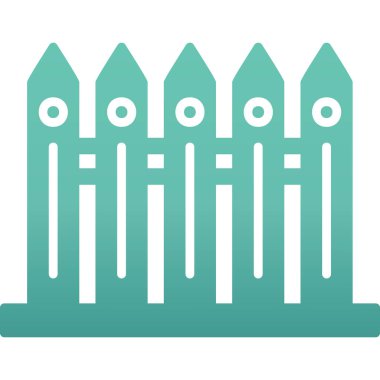 çit web simgesi, vektör çizim