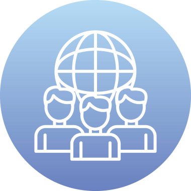 Uluslararası ilişkiler simgesi, vektör illüstrasyonu basit tasarım