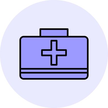 İlk yardım çantası vektör çizim 