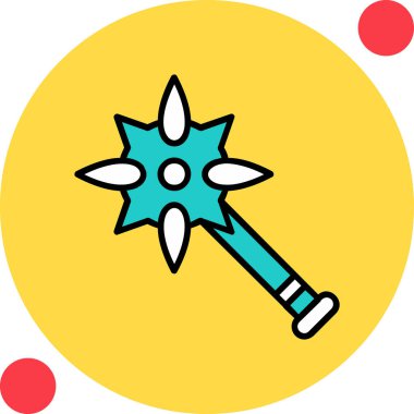 Topuz. Web simgesi basit illüstrasyon              