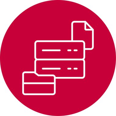 veritabanı sunucu simgesi, vektör illüstrasyon tasarımı 