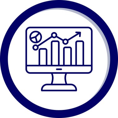 Analytics icon, vector illustration simple design