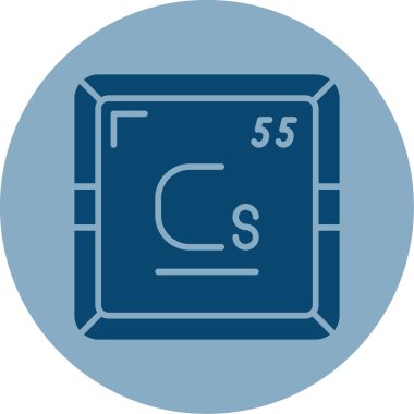 Sezyum modern simgesinin vektör illüstrasyonu                      