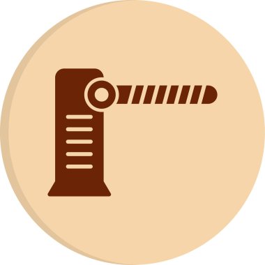 Güvenlik Kapısı Web Simgesi. Basit Vektör İllüstrasyonu