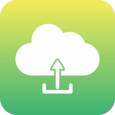 Bulut simge vektör çizim upload          