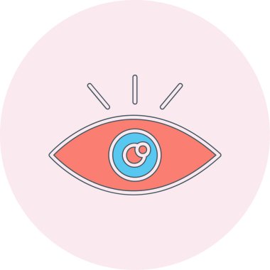 Göz. Web simgesi basit illüstrasyon 