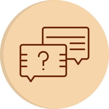 Sohbet baloncukları simgesi, vektör illüstrasyonu basit tasarım