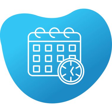 Zamanlama simgesi, vektör illüstrasyonu