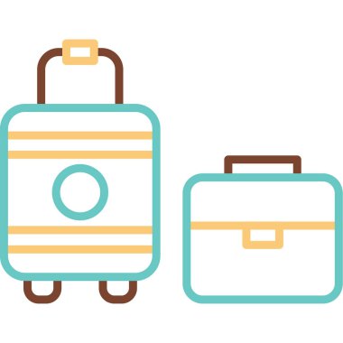 Bagaj web simgesi, vektör çizim 