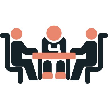 toplantı web simgesi vektör illüstrasyonu 