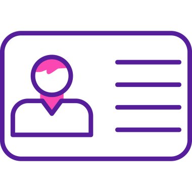 Ofis Kimliği Web simgesi, vektör illüstrasyonu