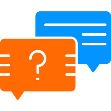 Sohbet baloncukları simgesi, vektör illüstrasyonu basit tasarım