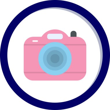 kamera simgesi, vektör illüstrasyonu basit tasarım