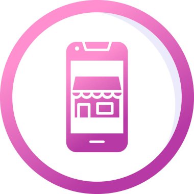 Akıllı telefon web simgesi, vektör illüstrasyonunda çevrimiçi rezervasyon