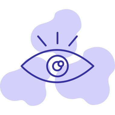 Göz. Web simgesi basit illüstrasyon 