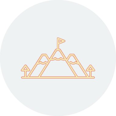 Başarı simgesinin vektör çizimi, düz tasarım 