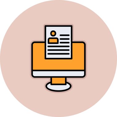 Çevrimiçi Web simgesi, vektör illüstrasyonu