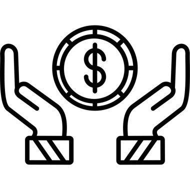 Açık Ekonomi ikonu vektör illüstrasyonu          