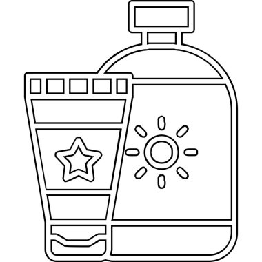 Güneş kremi modern simgesinin vektör illüstrasyonu               