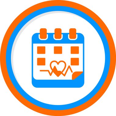 Takvim simgesi, vektör illüstrasyonu basit tasarım