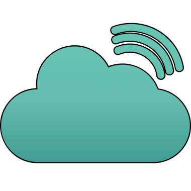 Rss Bulut simgesi, vektör illüstrasyonu basit tasarım