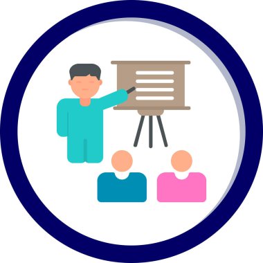 personel eğitim simgesi, vektör illüstrasyonu basit tasarım