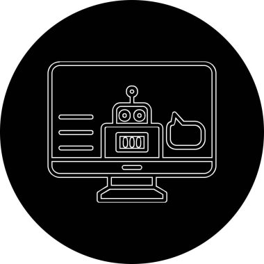 - Asistanım. Web simgesi basit illüstrasyon