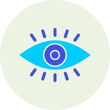 vizyon. Web simgesi basit illüstrasyon