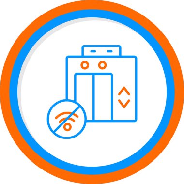 Sinyal ağ simgesi yok, vektör illüstrasyonu  