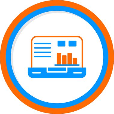 dizüstü bilgisayar simgesi, vektör illüstrasyonu basit tasarım