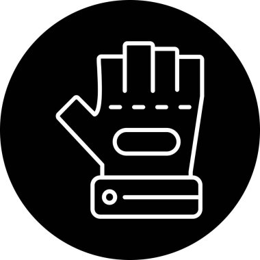 Eldiven simgesi, vektör illüstrasyonu basit tasarım