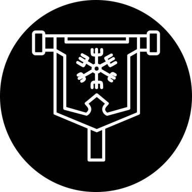 bayrak web simgesi, vektör illüstrasyonu 