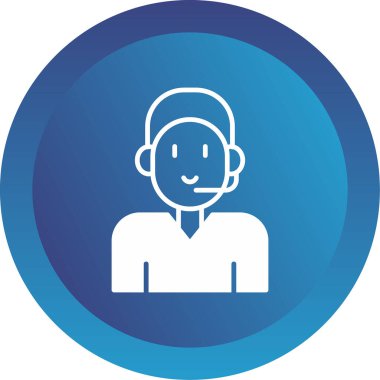 Müşteri Destek kutsal kişilerin resmi, vektör çizim 