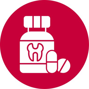 Medicament web simgesi vektör illüstrasyonu