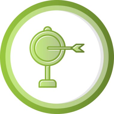 Okun ağ simgesine sahip hedef basit illüstrasyon