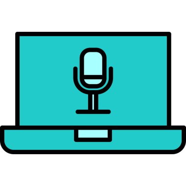 dizüstü bilgisayar simgesi, vektör illüstrasyonu basit tasarım