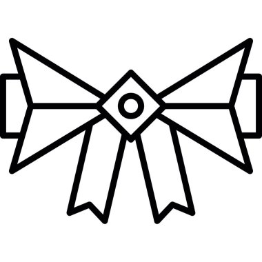 kurdele web simgesi vektör illüstrasyonu