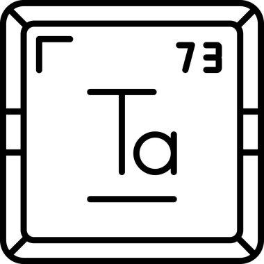 Tantalum modern simgesinin vektör illüstrasyonu                      