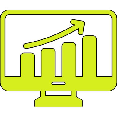Veri analizi. Web simgesi basit illüstrasyon                  