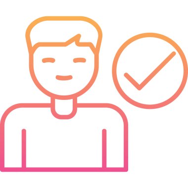 Onaylanmış Adaylar web simgesi vektör illüstrasyonu