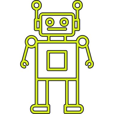 robot. Web simgesi basit illüstrasyon 