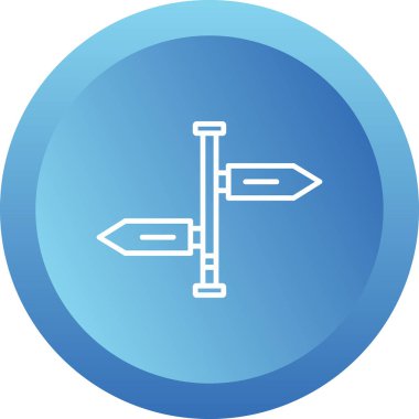 Yol İşaretinin vektör simgesi