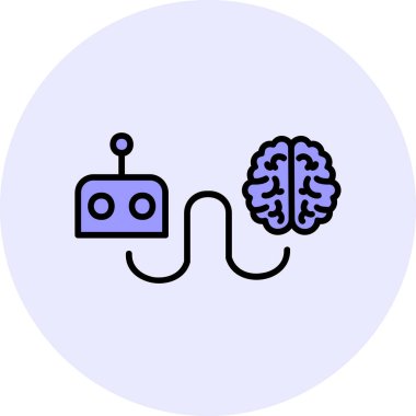 Beyin web simgesi vektör illüstrasyonunu yeniden başlat