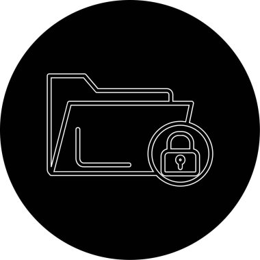 Dizin kilidi simgesi, basit illüstrasyon