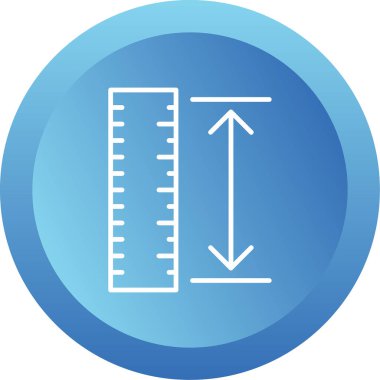 cetvel simgesi, vektör tasarım şablonu