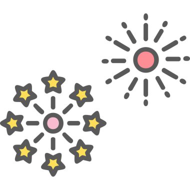 Vektör illüstrasyonu, simge Havai fişek ögesi 