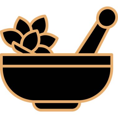 Havan ve tokmak simgeleri, web basit illüstrasyon