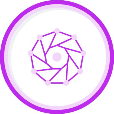 Nonagon. Web simgesi basit illüstrasyon